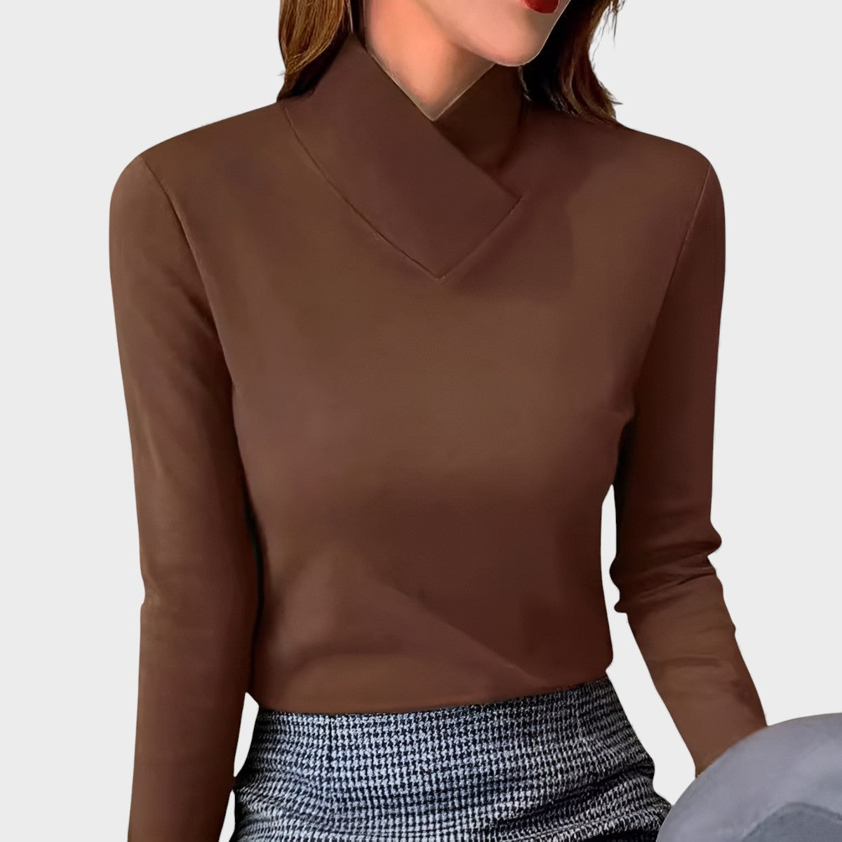 Silvia™ | Jersey à Col Haut Élégant