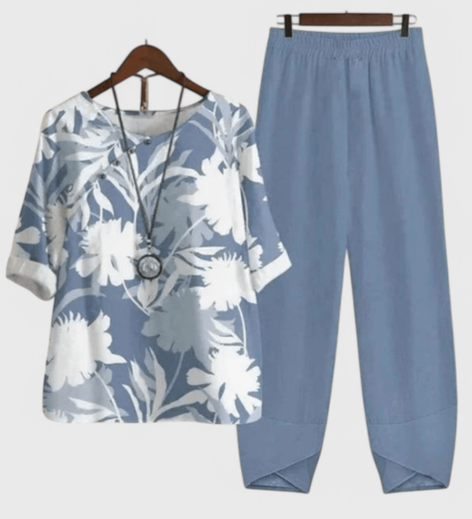 Ensemble Chemise et Pantalon Ursula au Style Décontracté