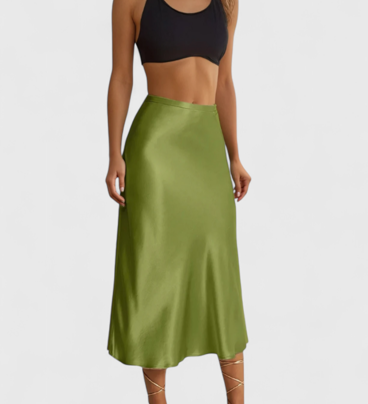 Jupe Midi Maxima à Taille Haute