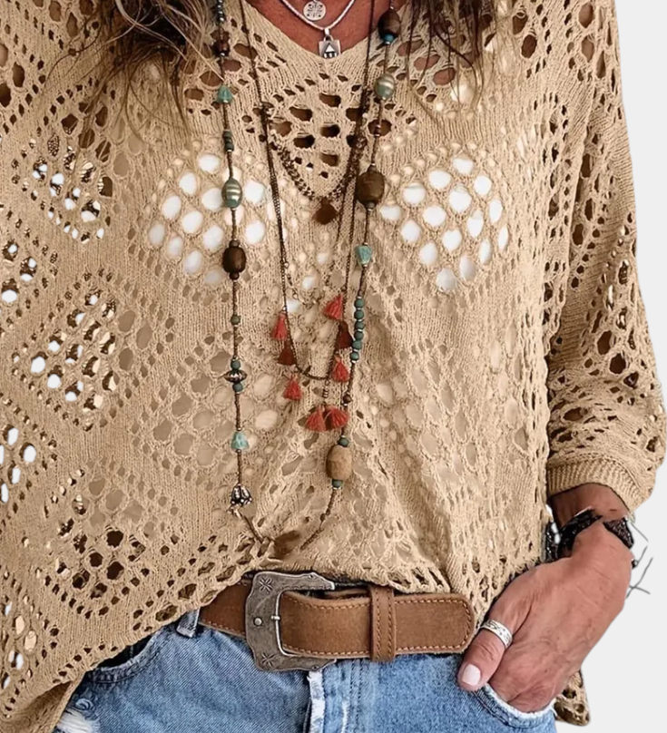 Blouse en Dentelle de Fougère