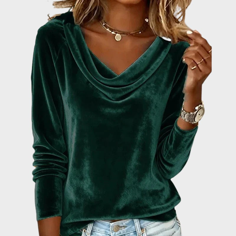 Dalia™ | Top luxueux avec décolleté drapé
