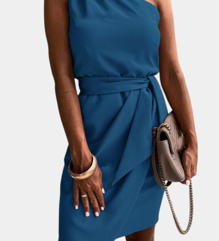 Robe Drapée Ainsley à Une Épaule
