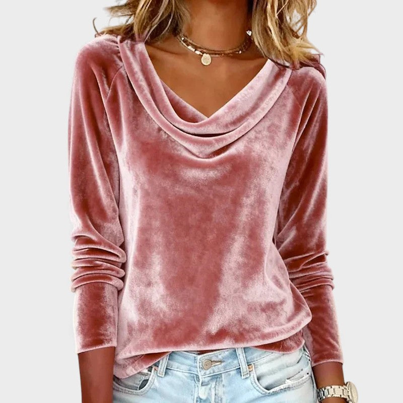 Dalia™ | Top luxueux avec décolleté drapé