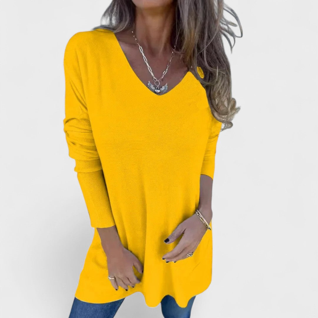 Juana™ | Tunique Tricot Détendue avec Col en V