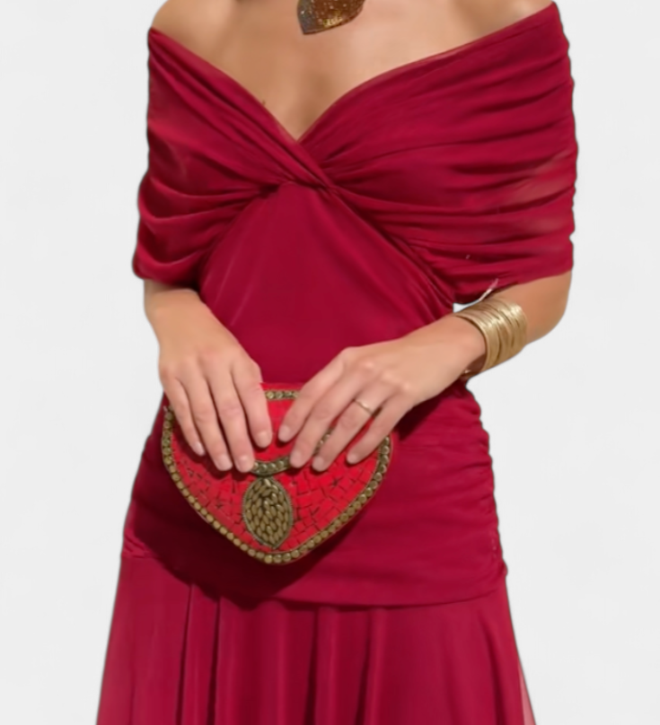 Magda™ | Robe Florale Longue avec Décolleté en V
