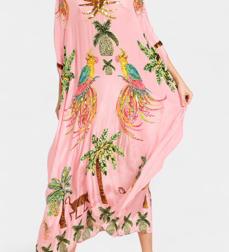 Robe imprimée Evangeline avec design décolleté