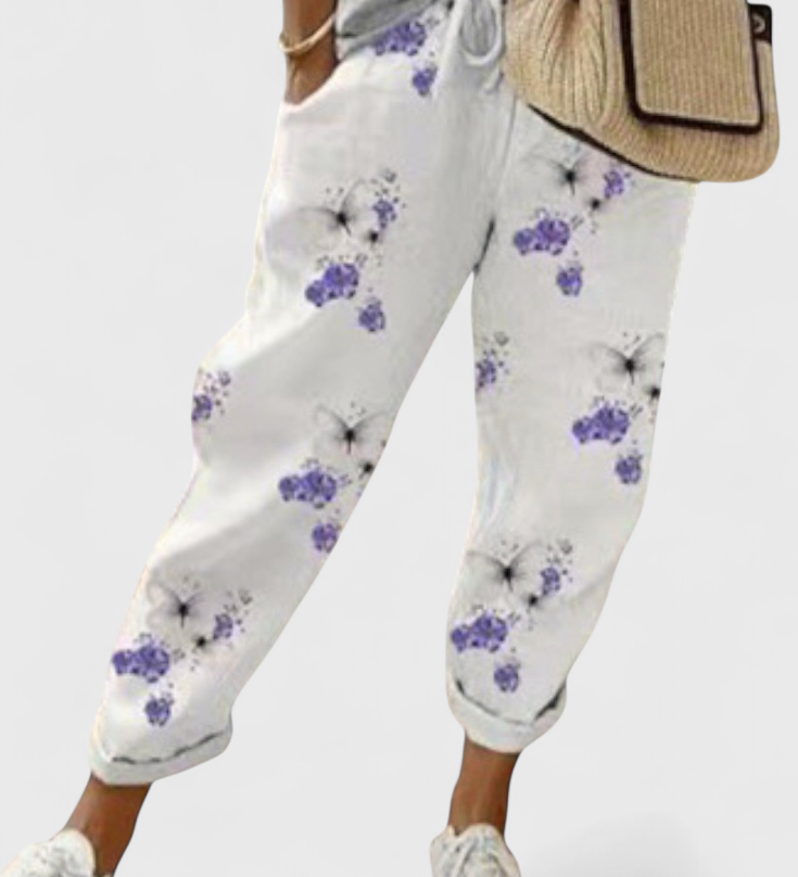 Pantalon large taille haute Alba
