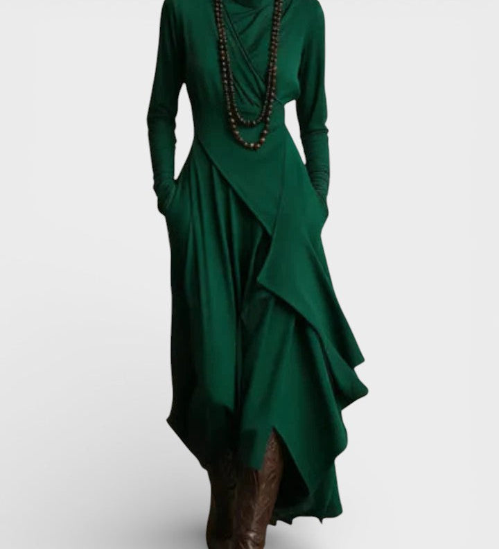 Sandra™ | Robe Maxi Tricot Asymétrique
