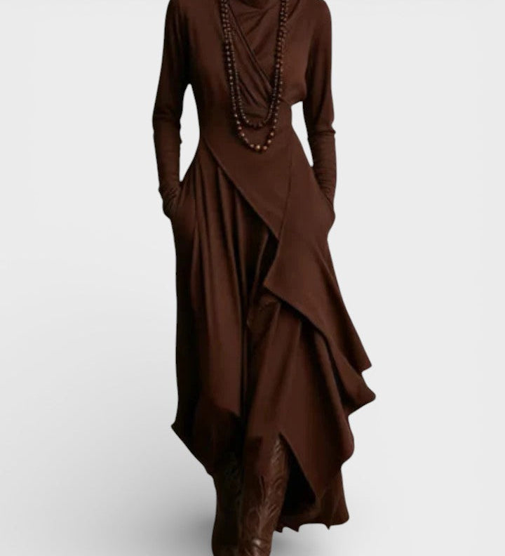 Sandra™ | Robe Maxi Tricot Asymétrique