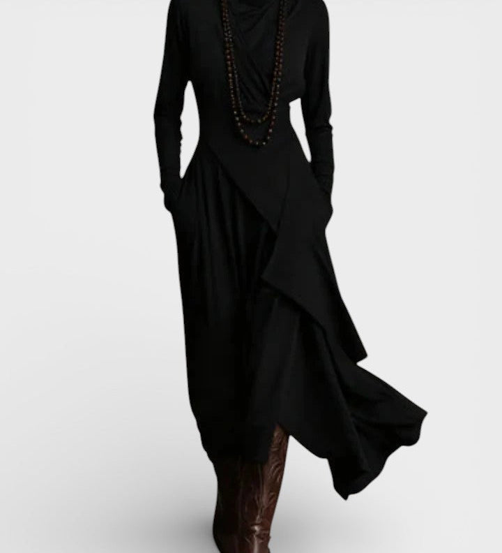 Sandra™ | Robe Maxi Tricot Asymétrique