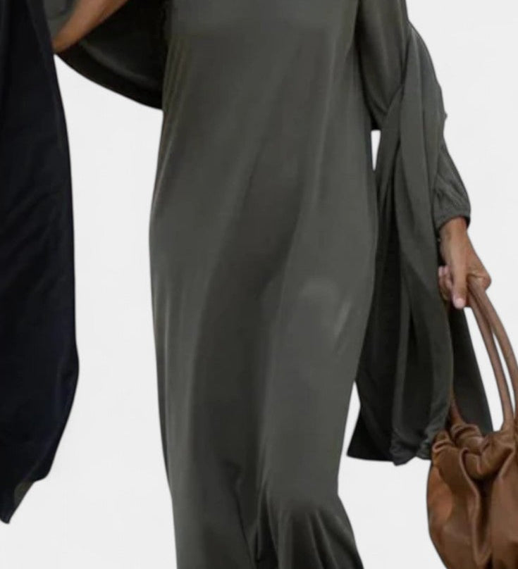 Robe Midi Élégante Maddie Épaule D'un Côté
