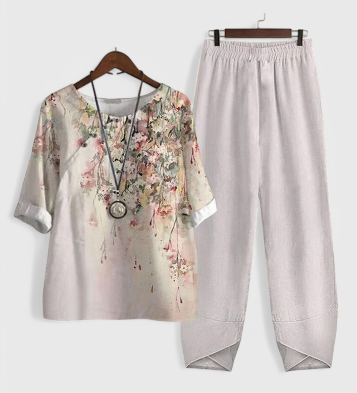 Ensemble Chemise et Pantalon Ursula au Style Décontracté