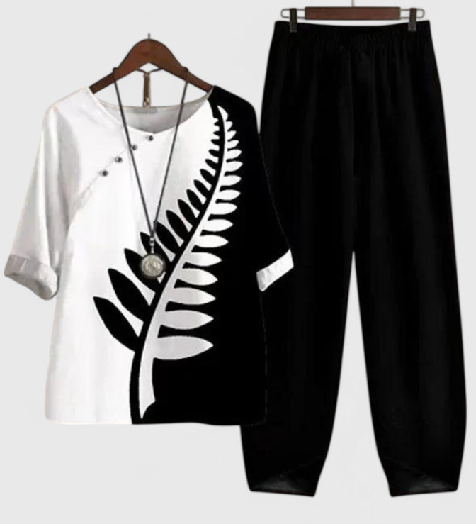 Ensemble Chemise et Pantalon Ursula au Style Décontracté