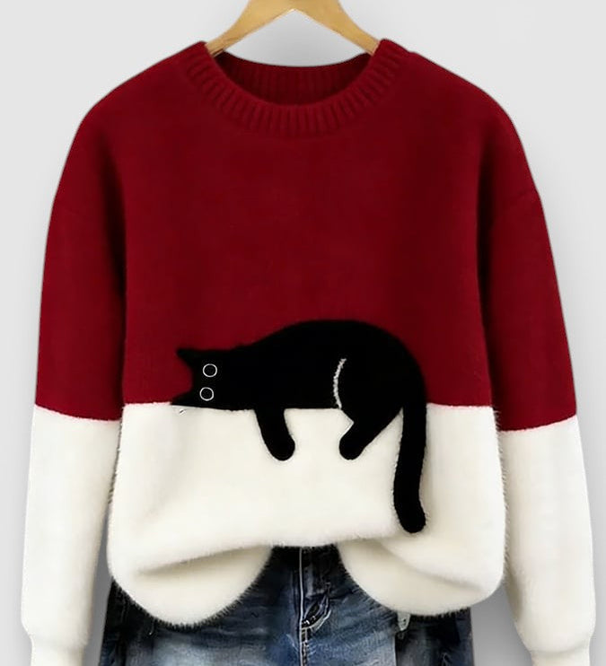 Luna™ | Sweat à capuche avec motif de chat