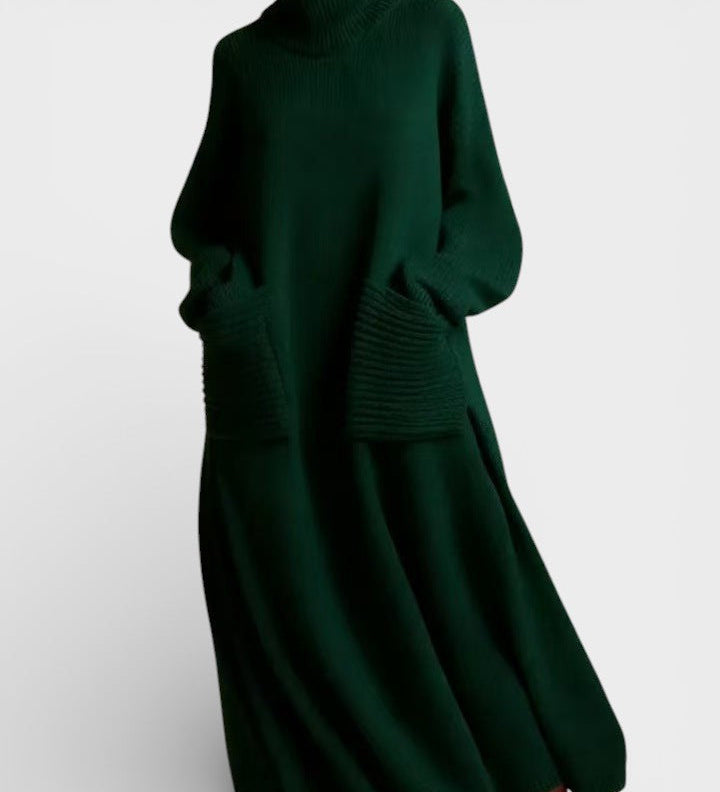 Elena™ | Robe Tricotée à Col Montant