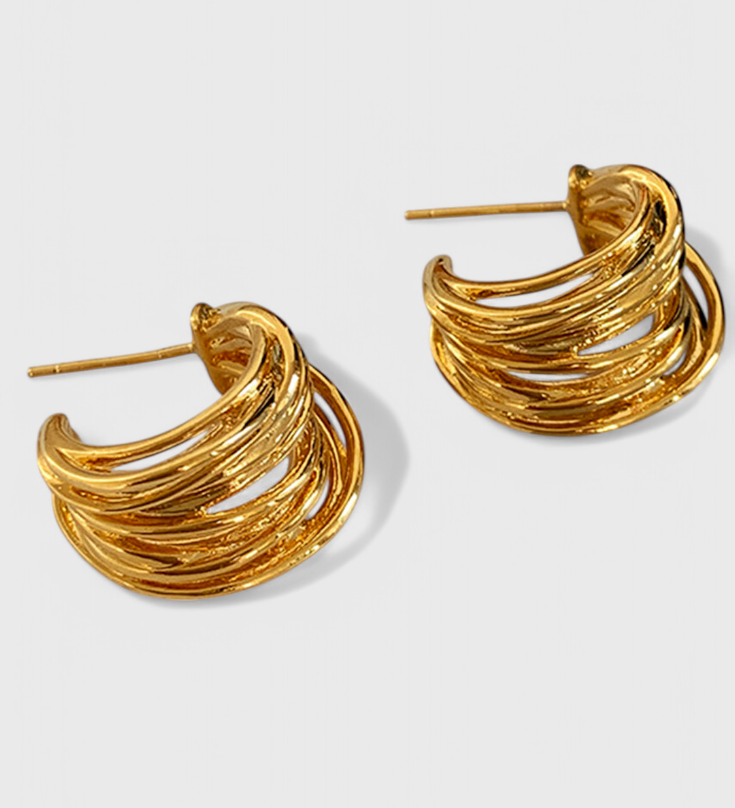 Boucles d'oreilles en forme de C