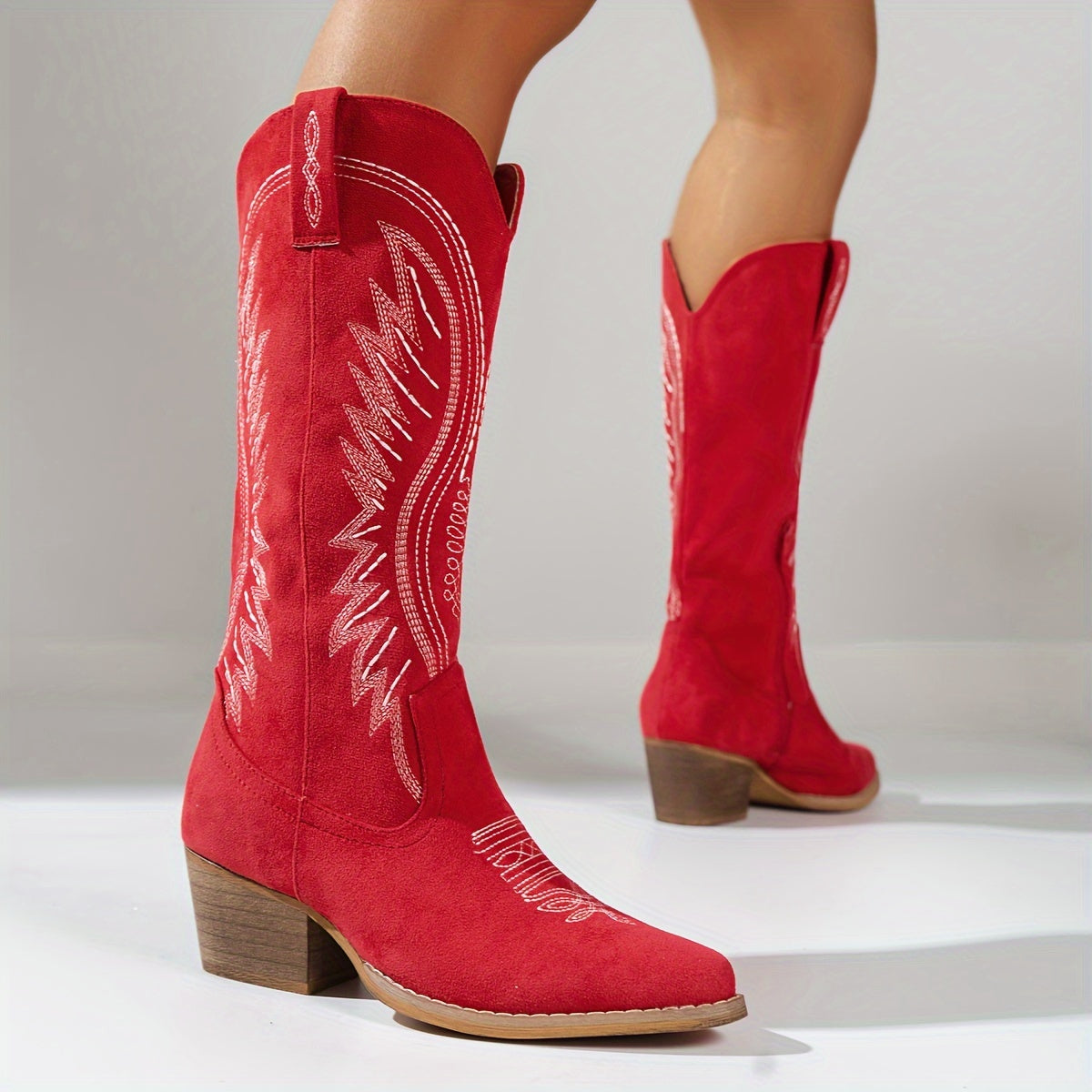 Valentina | Bottes de Cowboy avec Talon Bloc Stable et Confortable