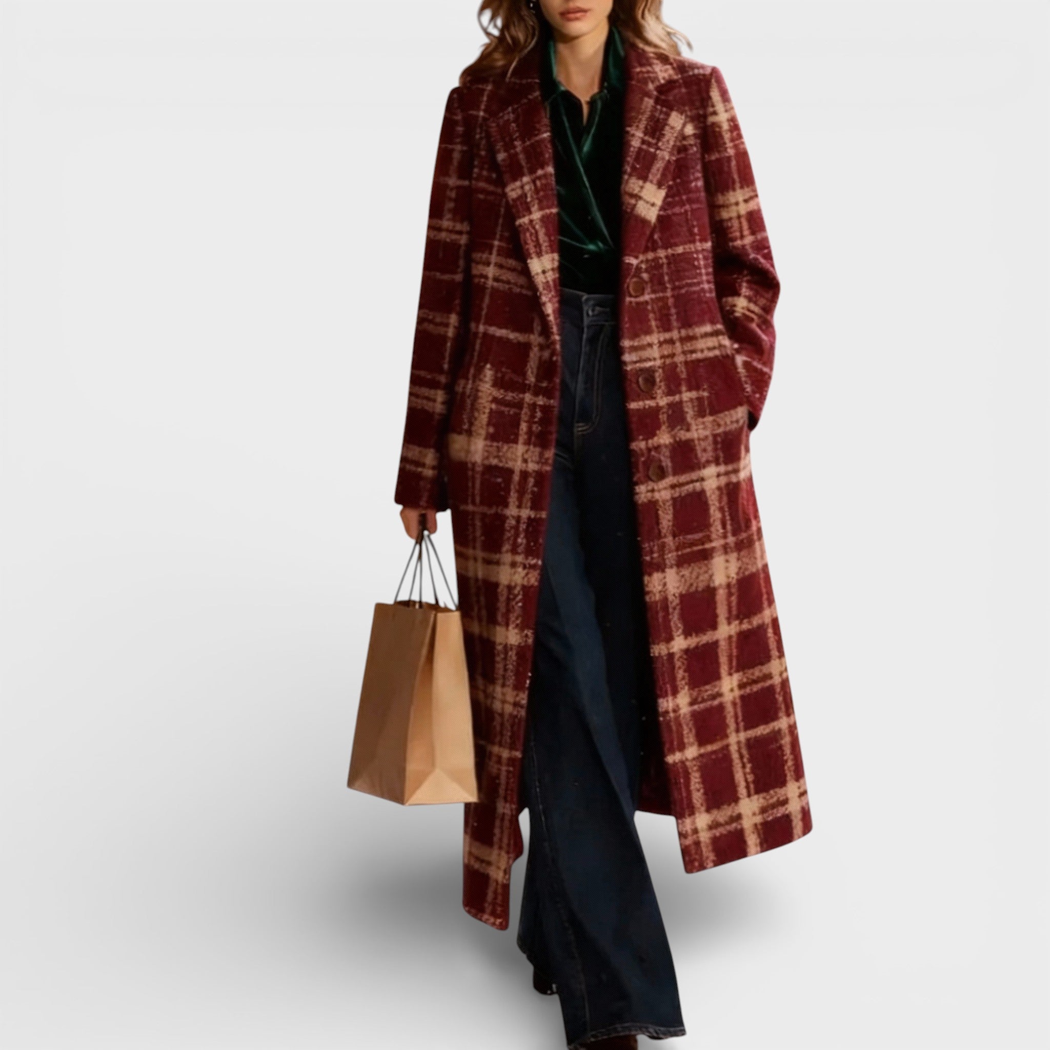 Benita™ | Manteau à carreaux classique