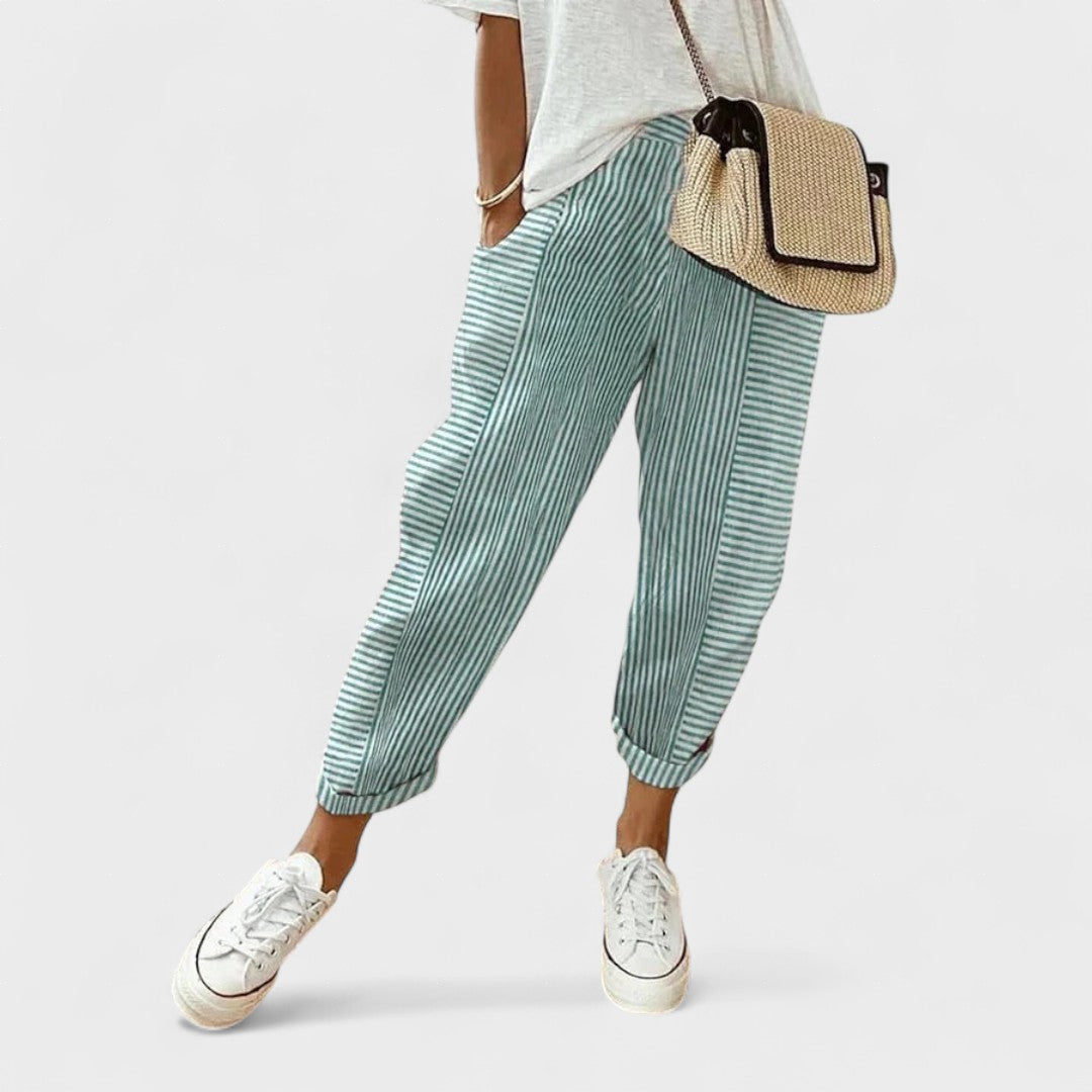 Lucía™ | Pantalons Rayés Élégants
