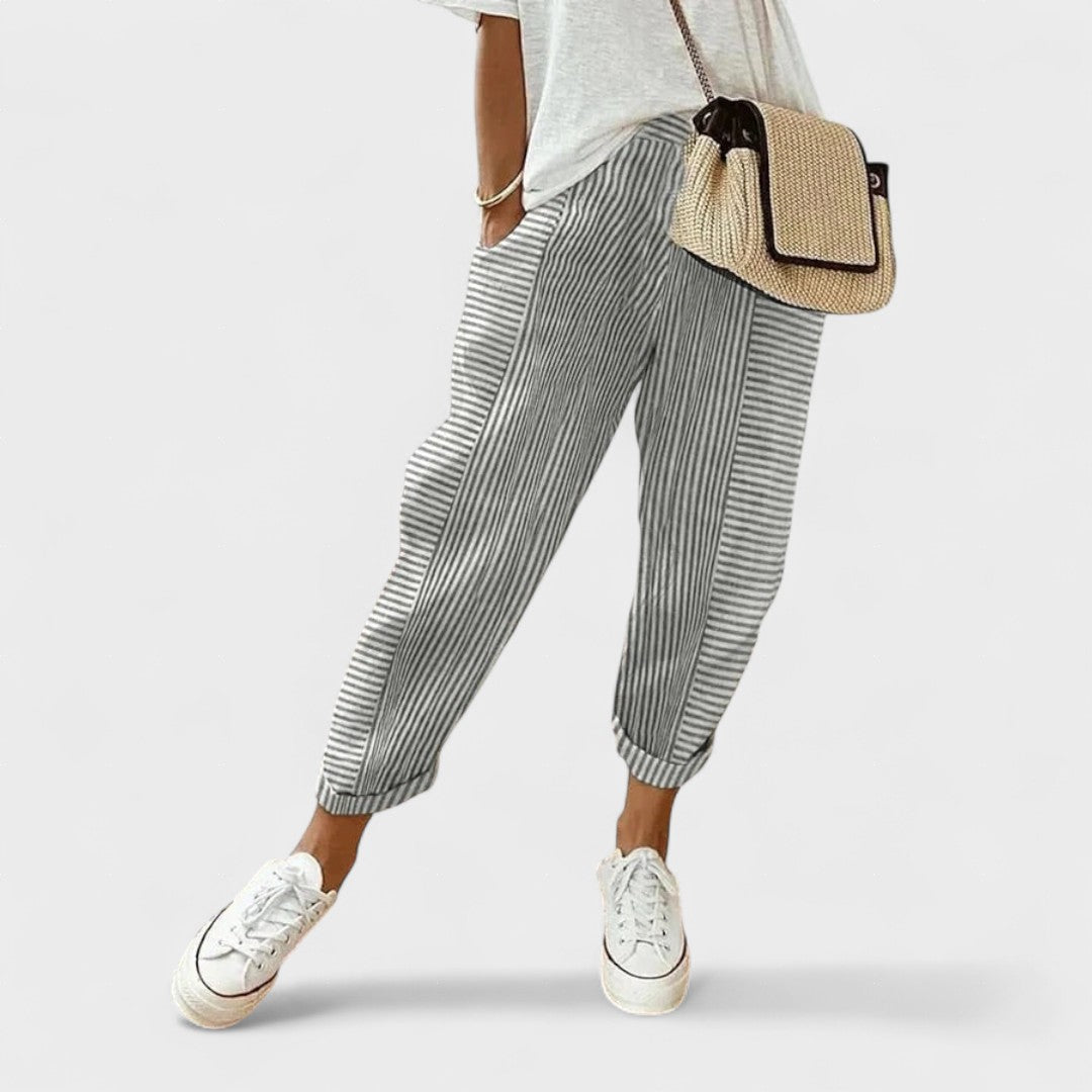 Lucía™ | Pantalons Rayés Élégants