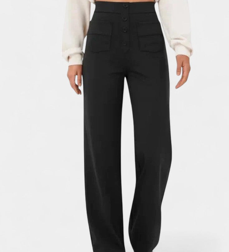 Pantalons droits taille haute Nova avec stretch