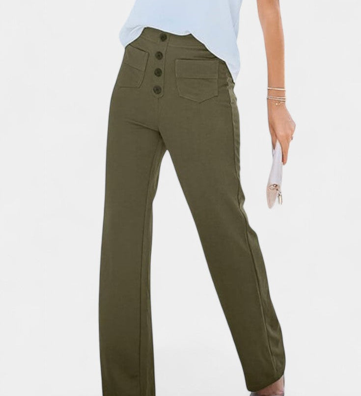 Pantalons droits taille haute Nova avec stretch