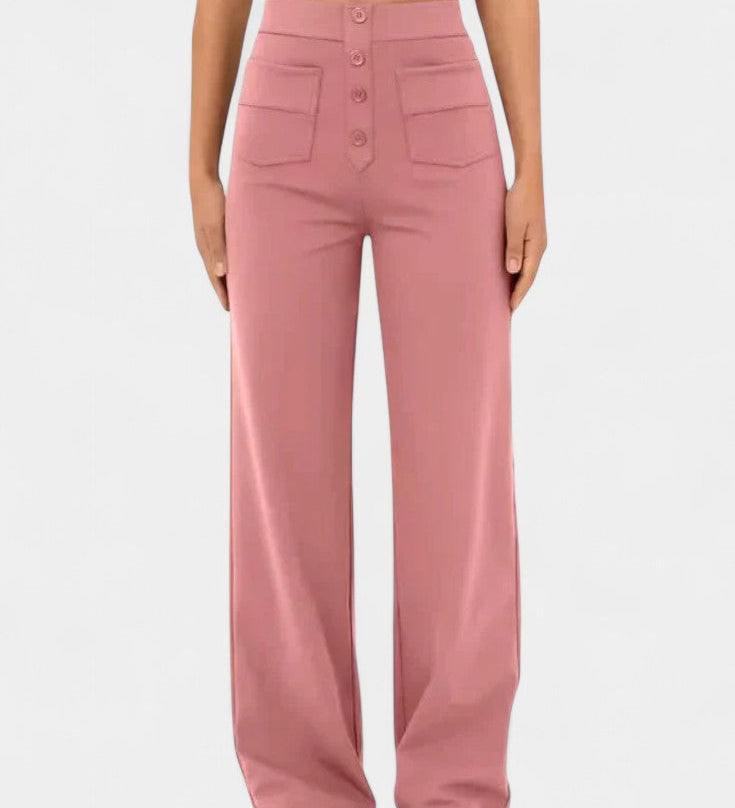 Pantalons droits taille haute Nova avec stretch