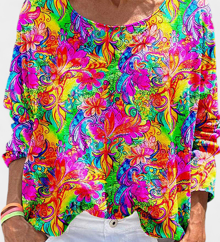 Blouse Oversize Omari avec Imprimé Bohème Rétro