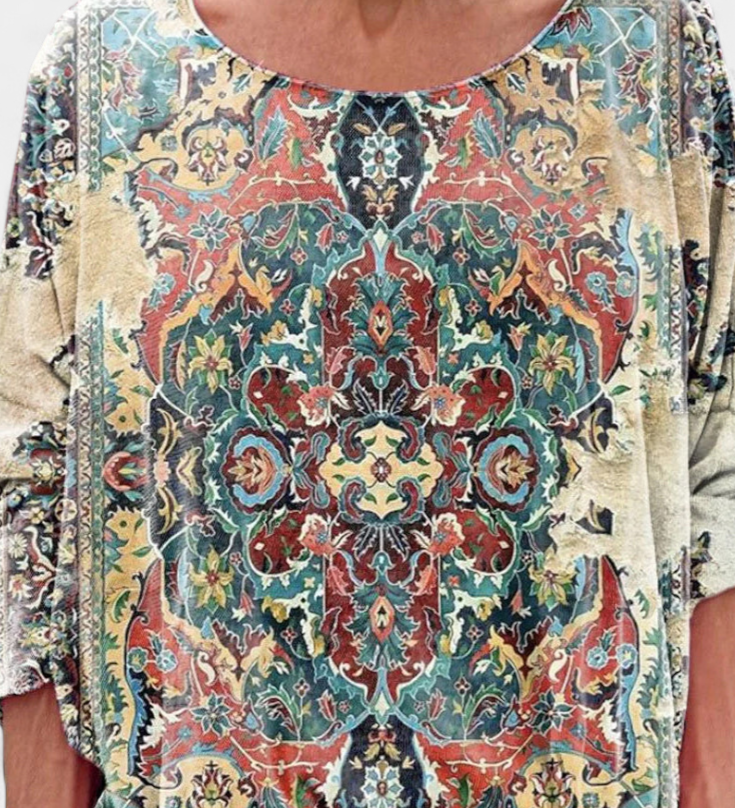 Blouse Oversize Omari avec Imprimé Bohème Rétro