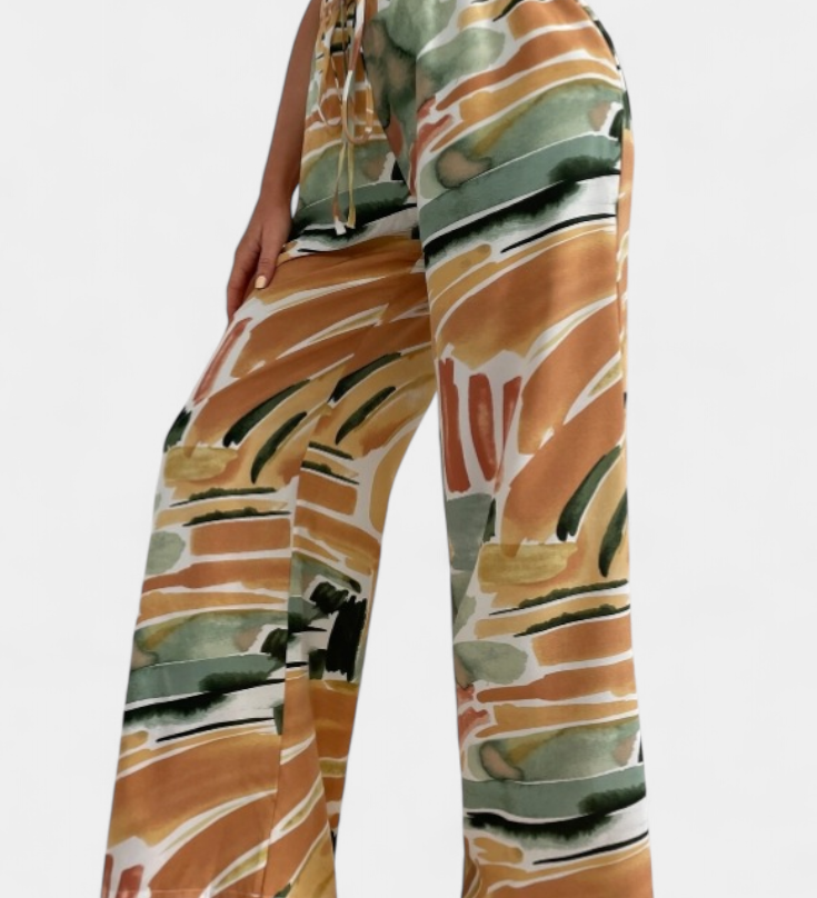 Pantalon Large Senda avec Imprimé Abstrait