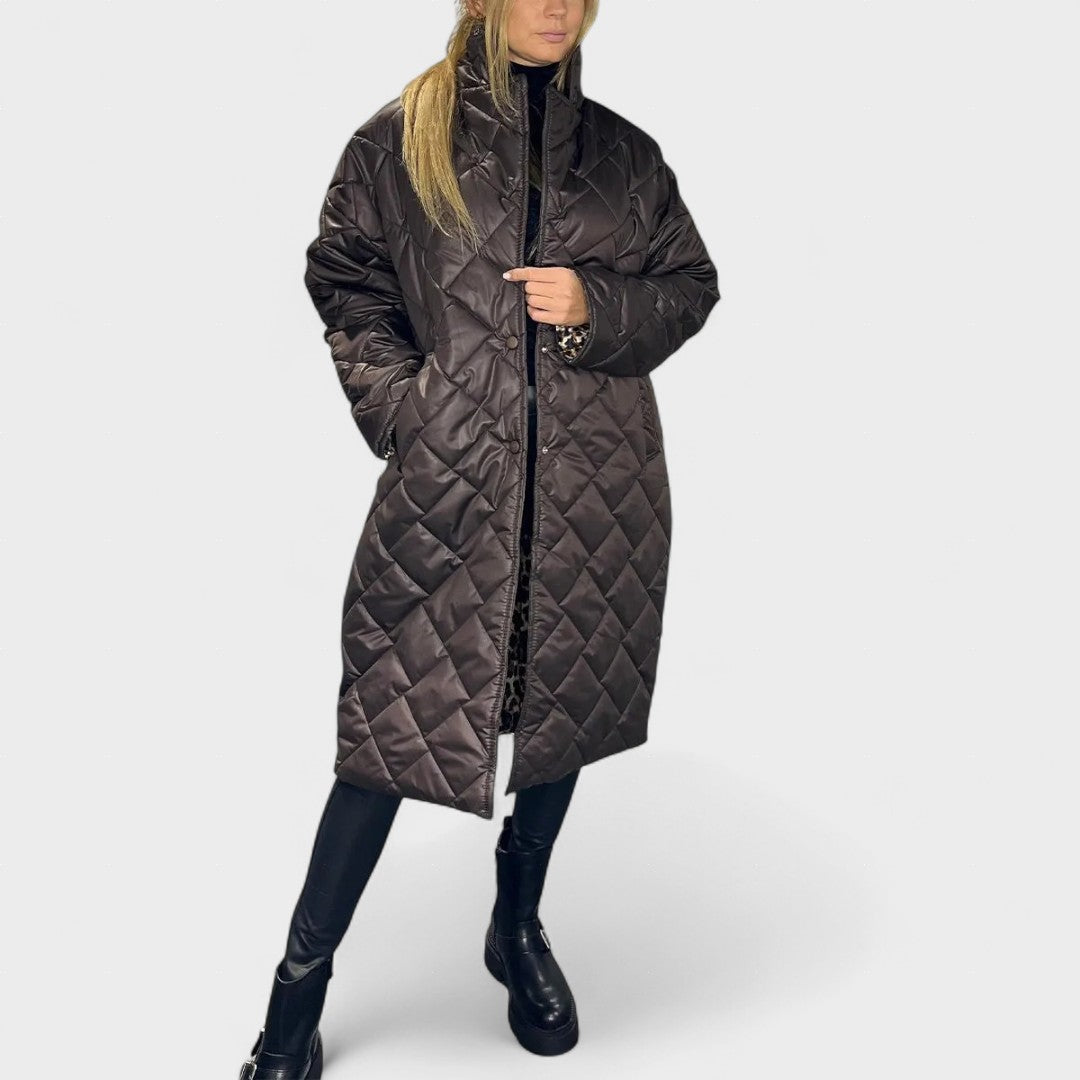 Isela™ | Manteau réversible avec doublure léopard élégante