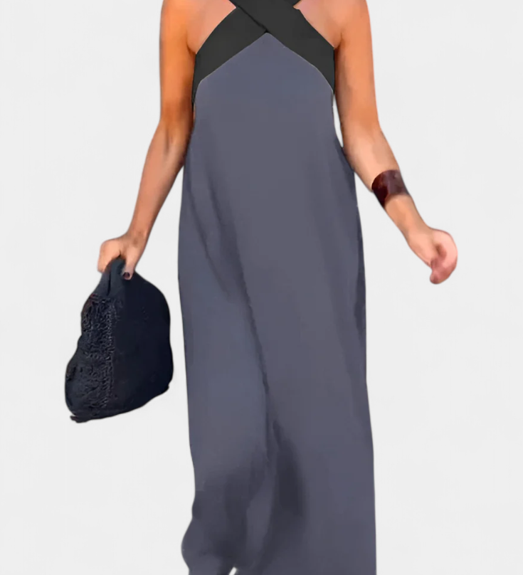 Robe Edith avec Décolleté Croisé et Dos Nu