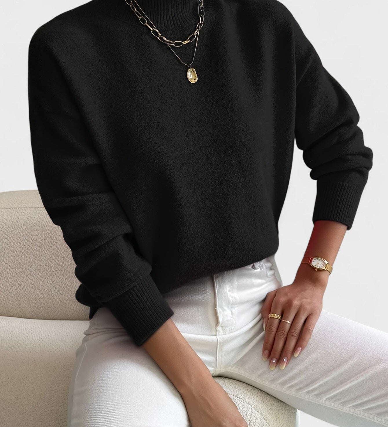 Petra™ | Pull Élegant à Col Montant