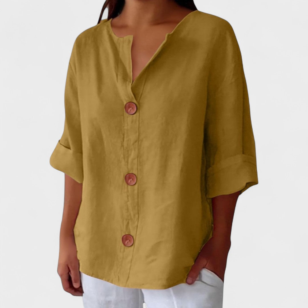 Alejandra™ | Blouse en Lin Décontractée